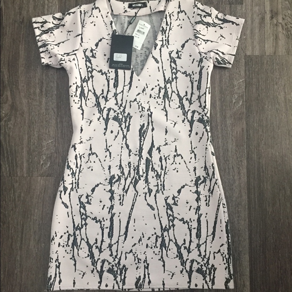 Missguided deep v neck dress